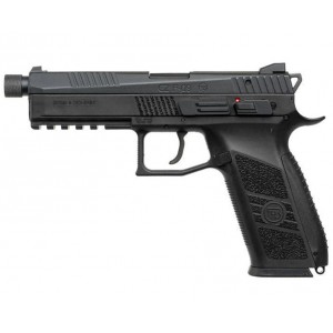 Страйкбольный пистолет KJW CZ P-09 Black GBB, черный, металл, удлиненный ствол, резьба P-09.CO2 TBC